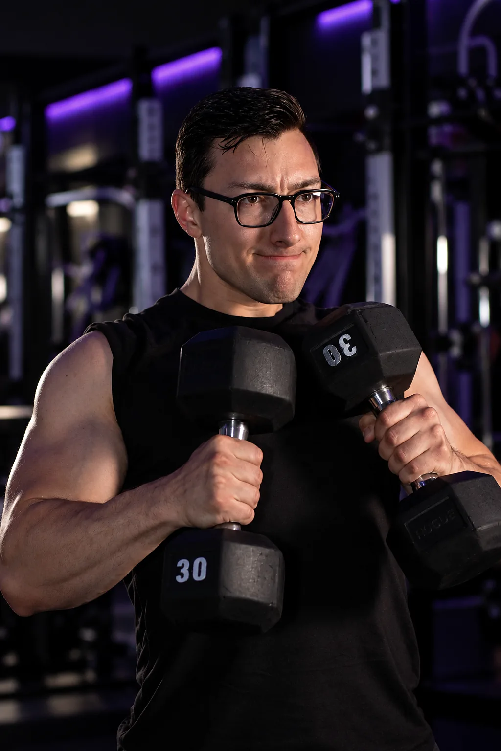 Coach con mancuernas de 30 lb