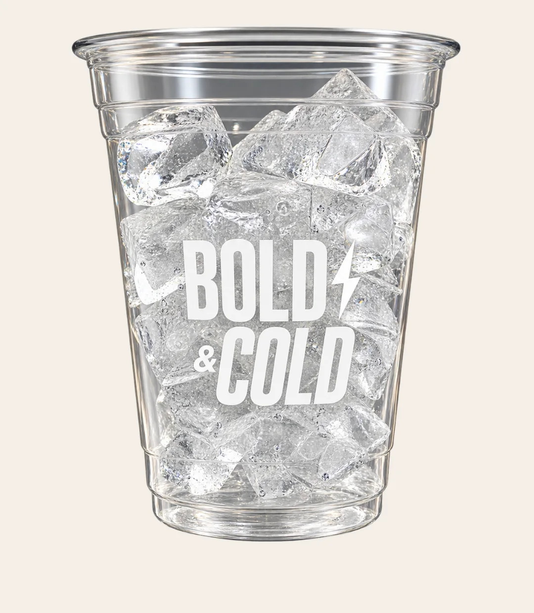 Vaso con hielo